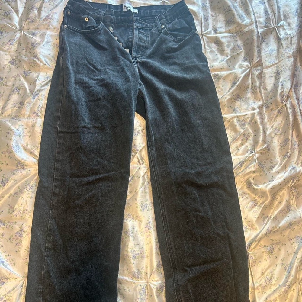 Princess Polly Black Relaxed Jeans